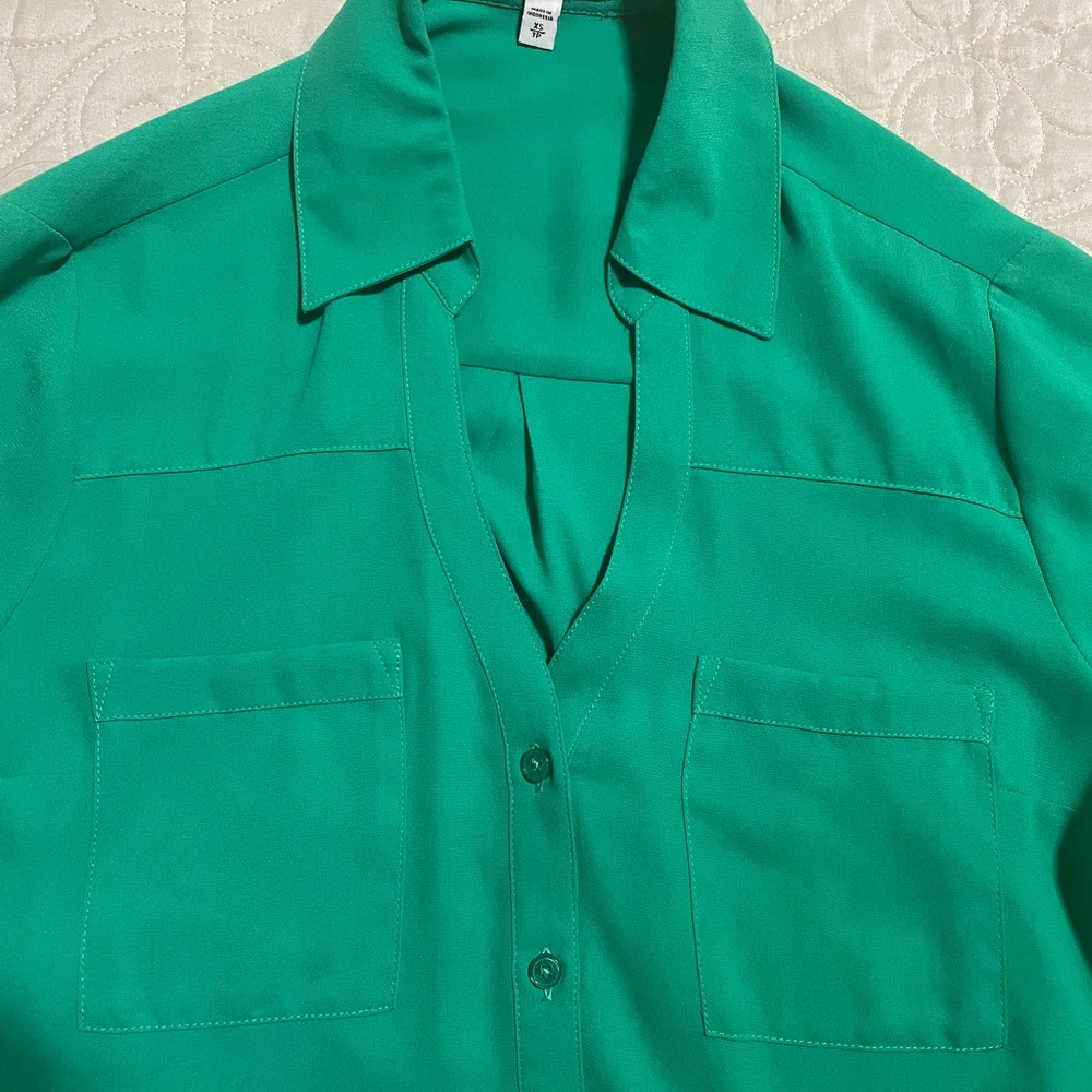 Express Portofino long sleeve blouse XS